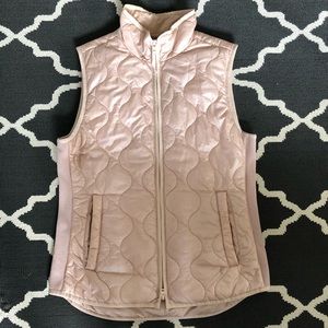 J. Crew puffer vest - light pink/blush